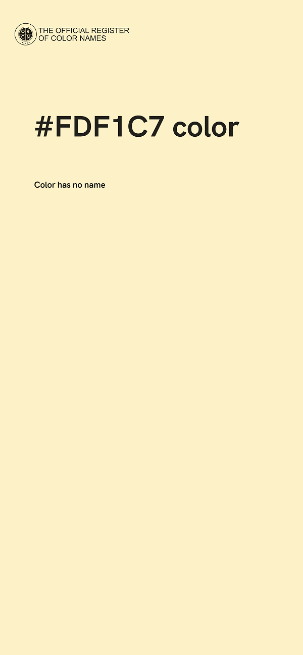 #FDF1C7 color image