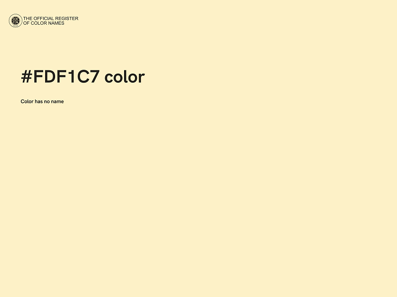 #FDF1C7 color image