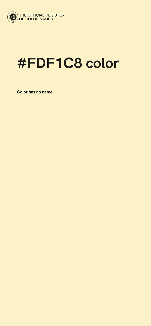 #FDF1C8 color image