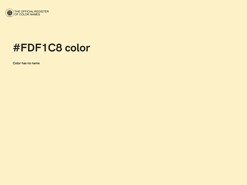 #FDF1C8 color image