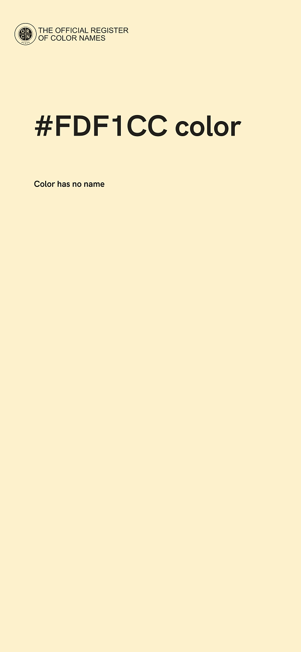 #FDF1CC color image