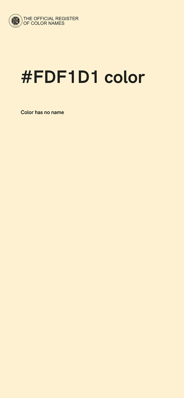 #FDF1D1 color image