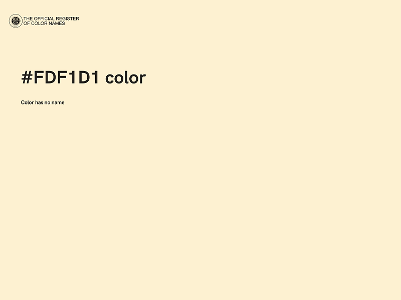 #FDF1D1 color image