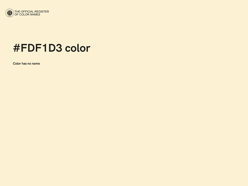 #FDF1D3 color image