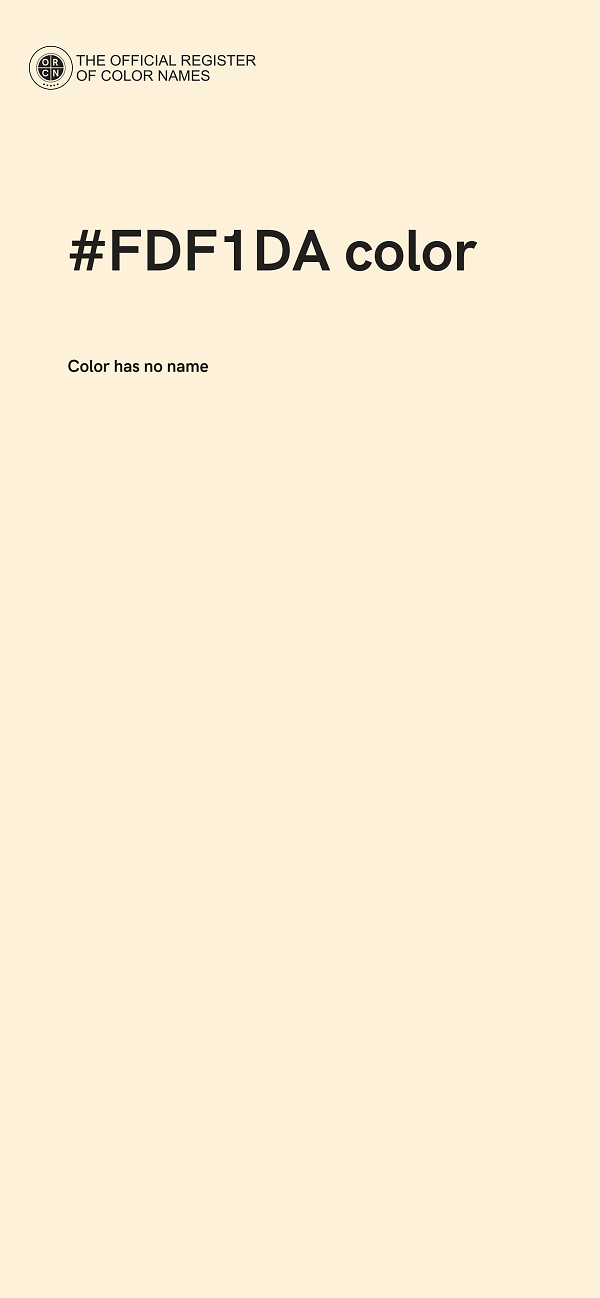 #FDF1DA color image