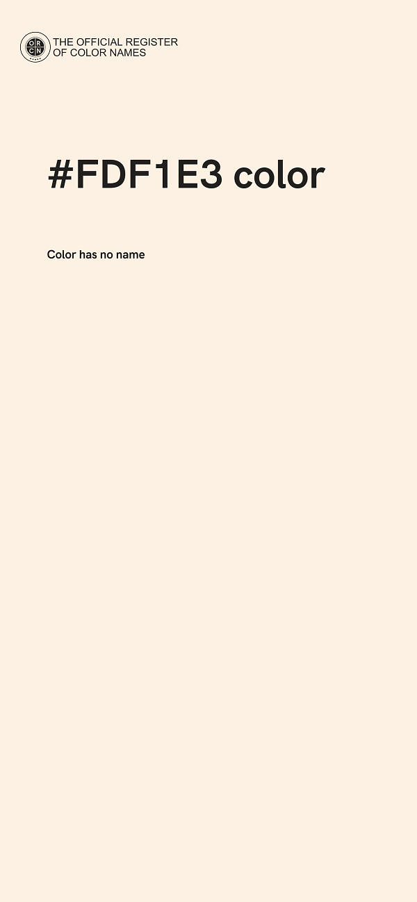 #FDF1E3 color image
