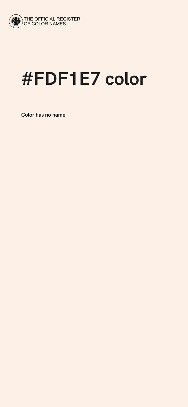 #FDF1E7 color image