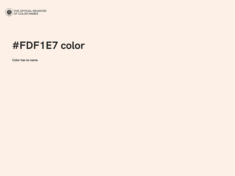 #FDF1E7 color image