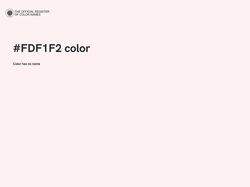 #FDF1F2 color image