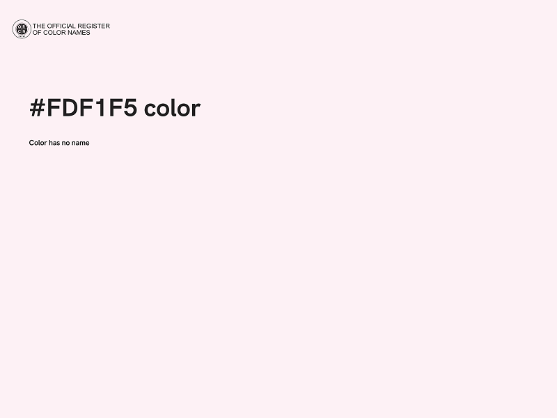 #FDF1F5 color image