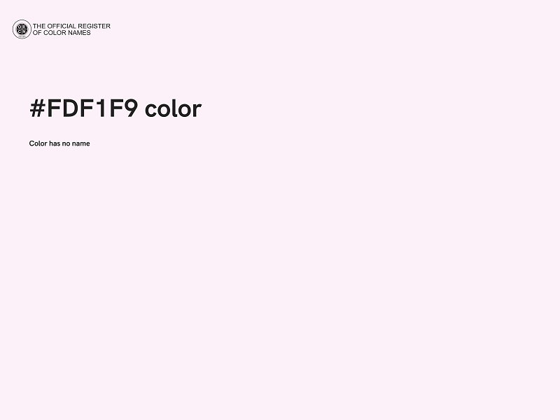 #FDF1F9 color image