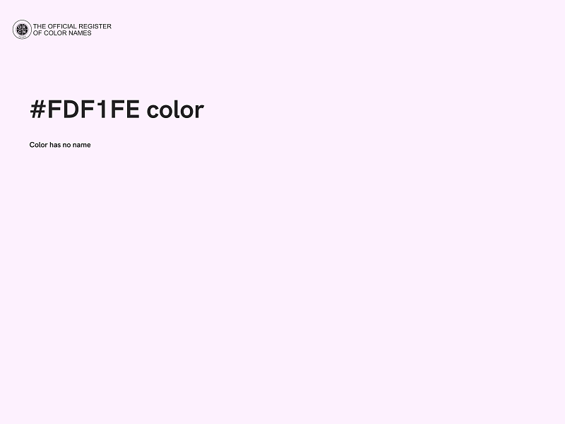 #FDF1FE color image