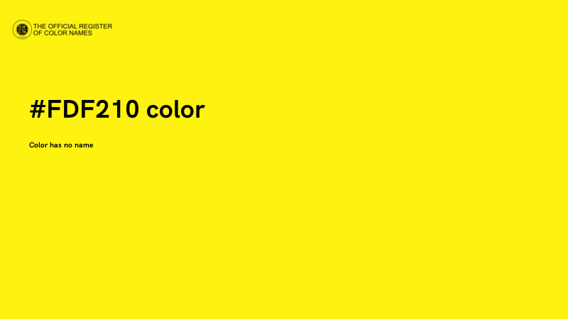 #FDF210 color image