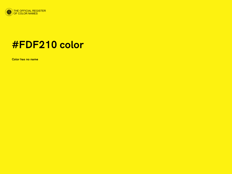 #FDF210 color image