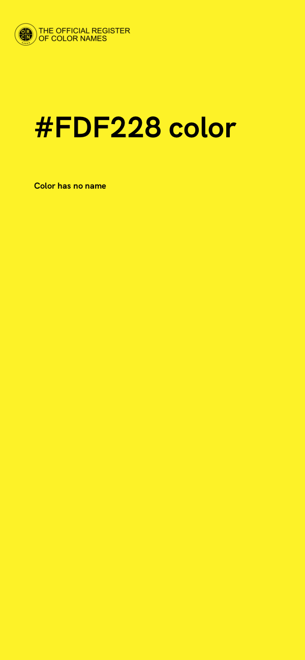 #FDF228 color image