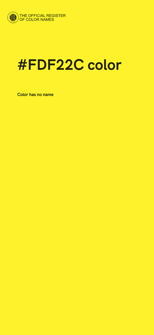 #FDF22C color image