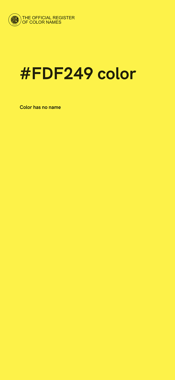#FDF249 color image