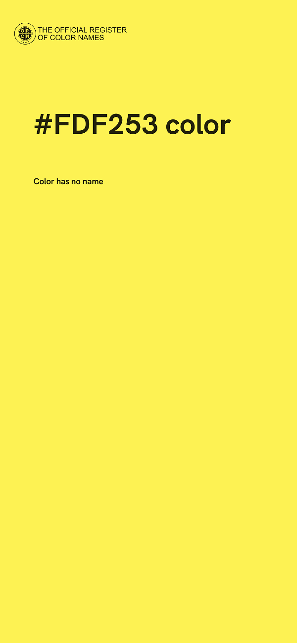 #FDF253 color image