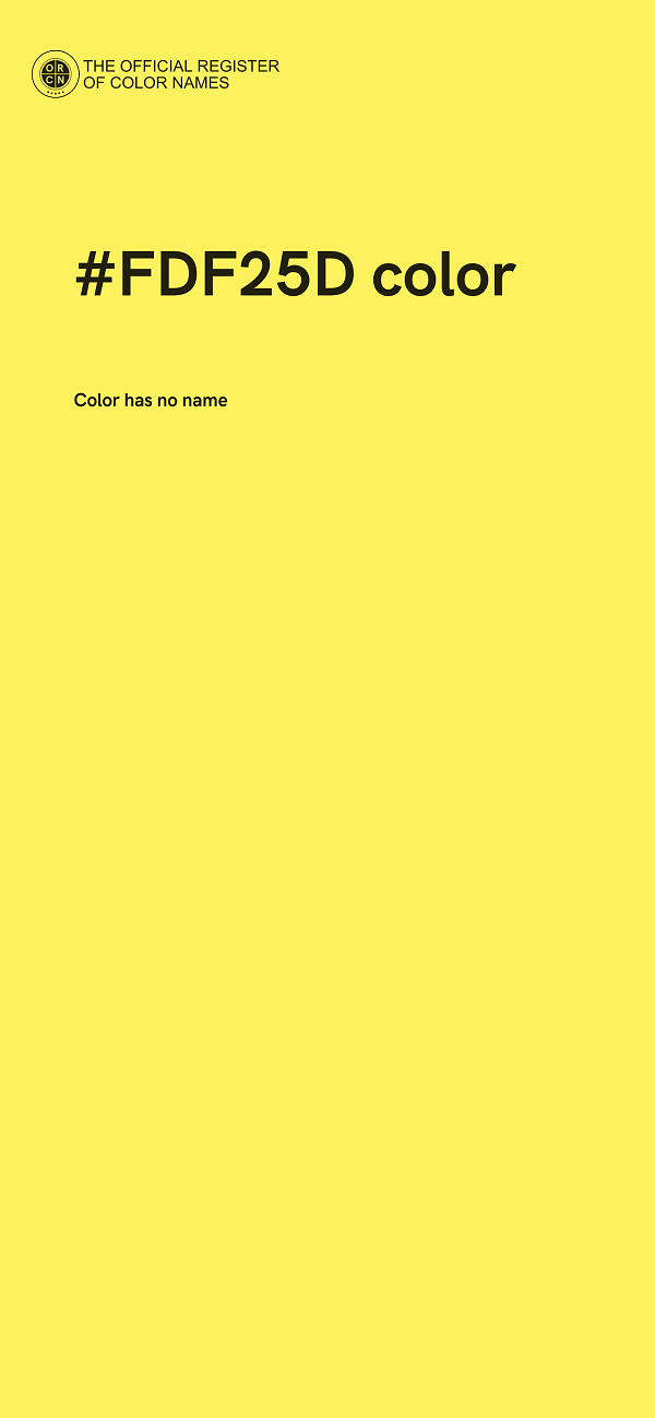 #FDF25D color image