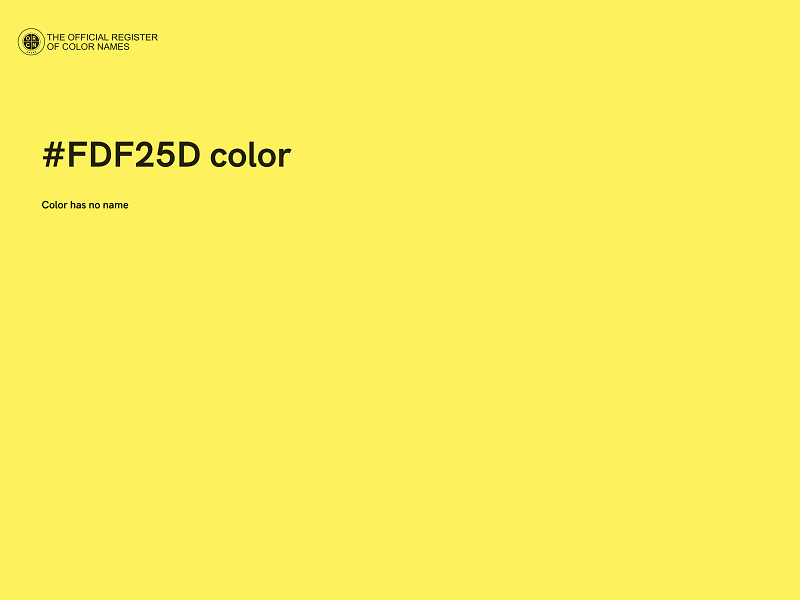 #FDF25D color image
