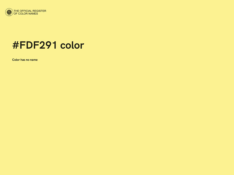 #FDF291 color image