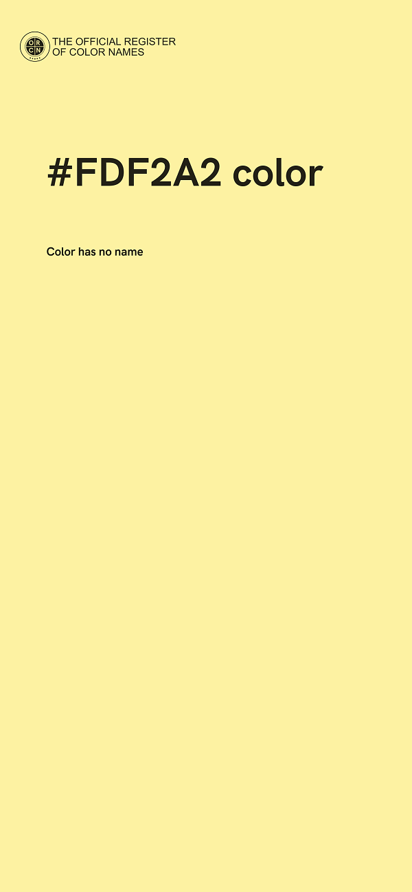 #FDF2A2 color image