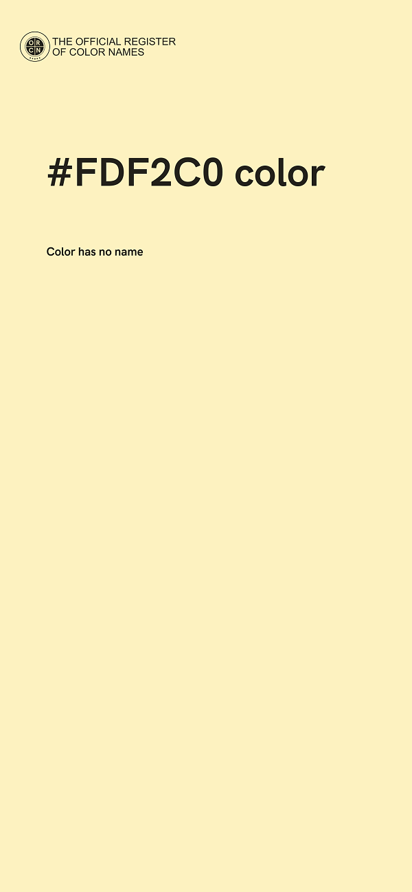 #FDF2C0 color image