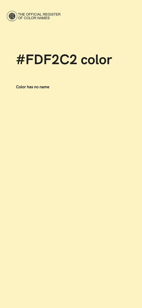 #FDF2C2 color image