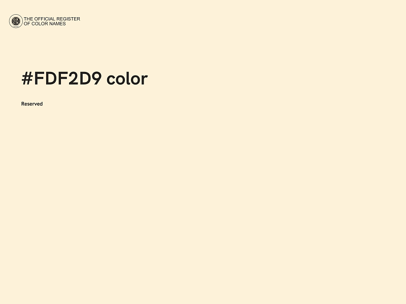 #FDF2D9 color image