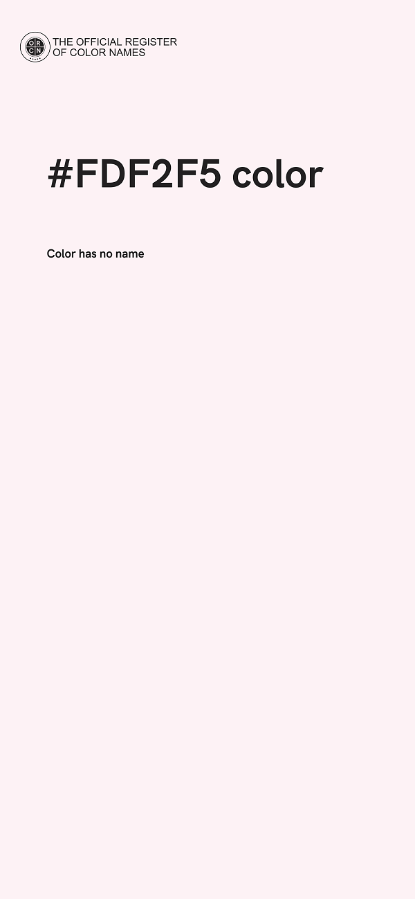 #FDF2F5 color image