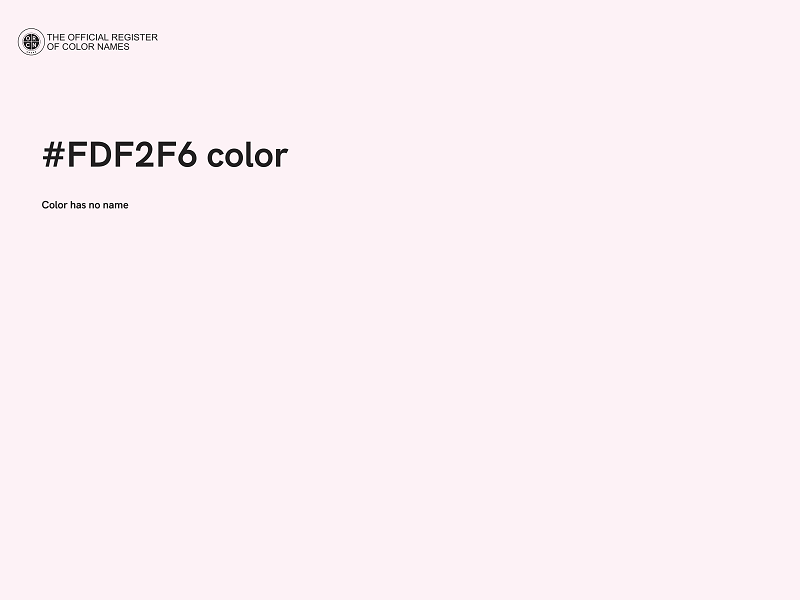 #FDF2F6 color image