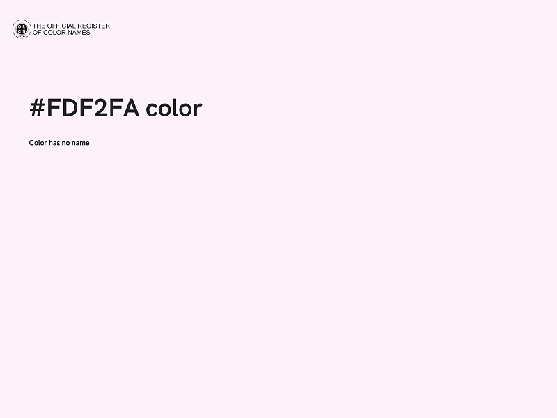 #FDF2FA color image