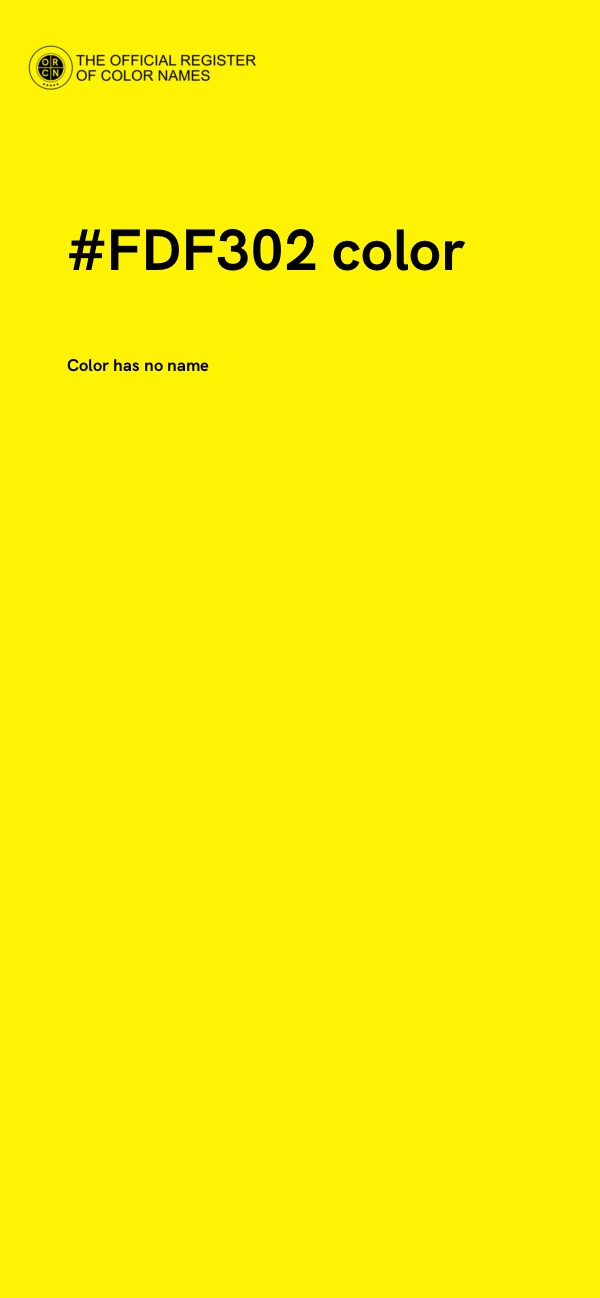 #FDF302 color image