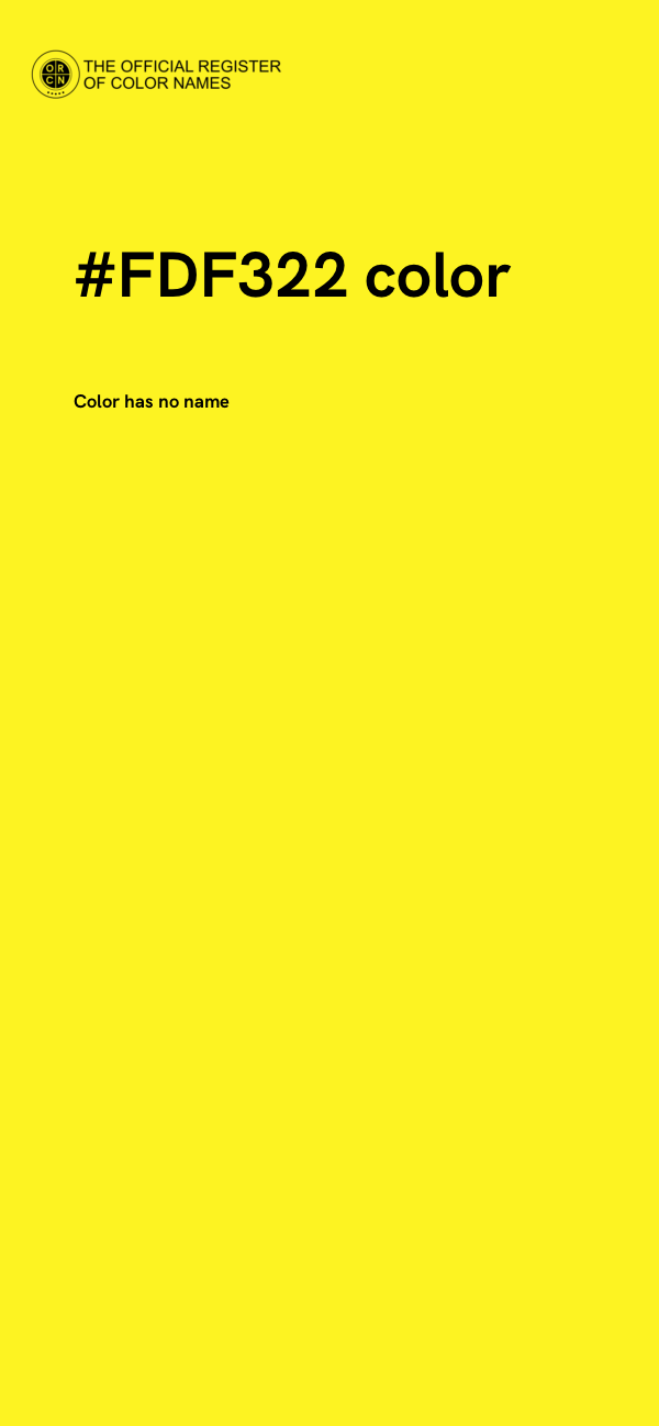#FDF322 color image