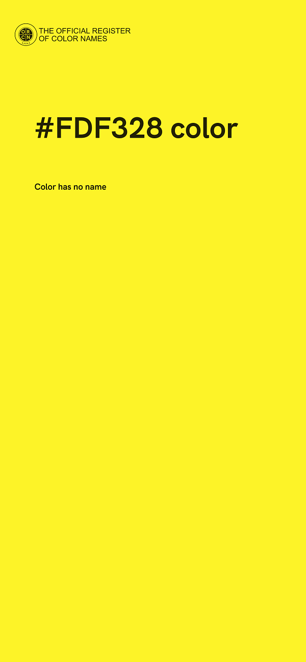 #FDF328 color image