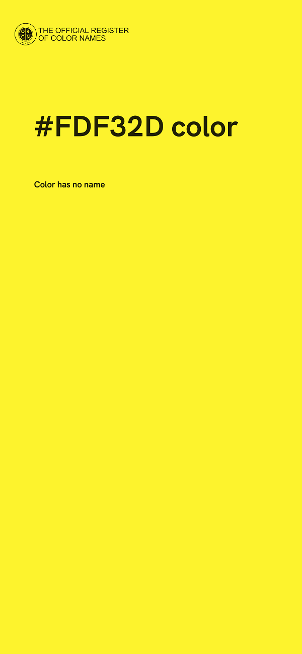 #FDF32D color image