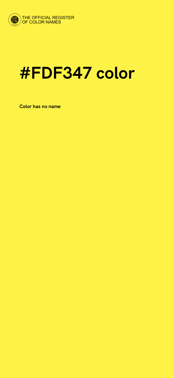 #FDF347 color image