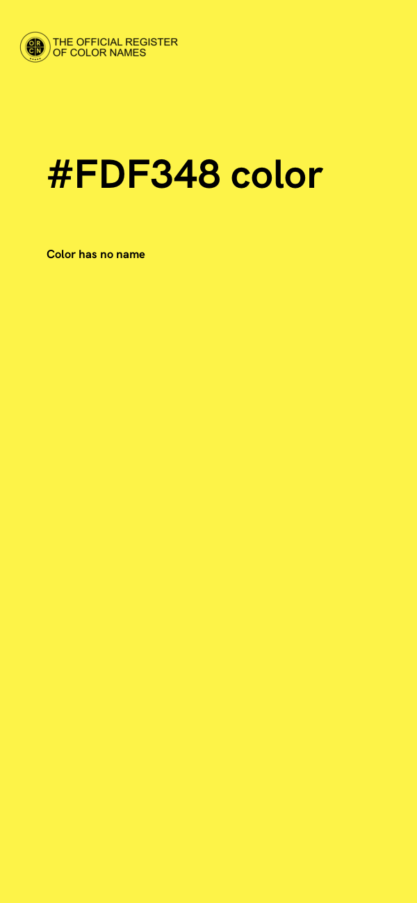 #FDF348 color image