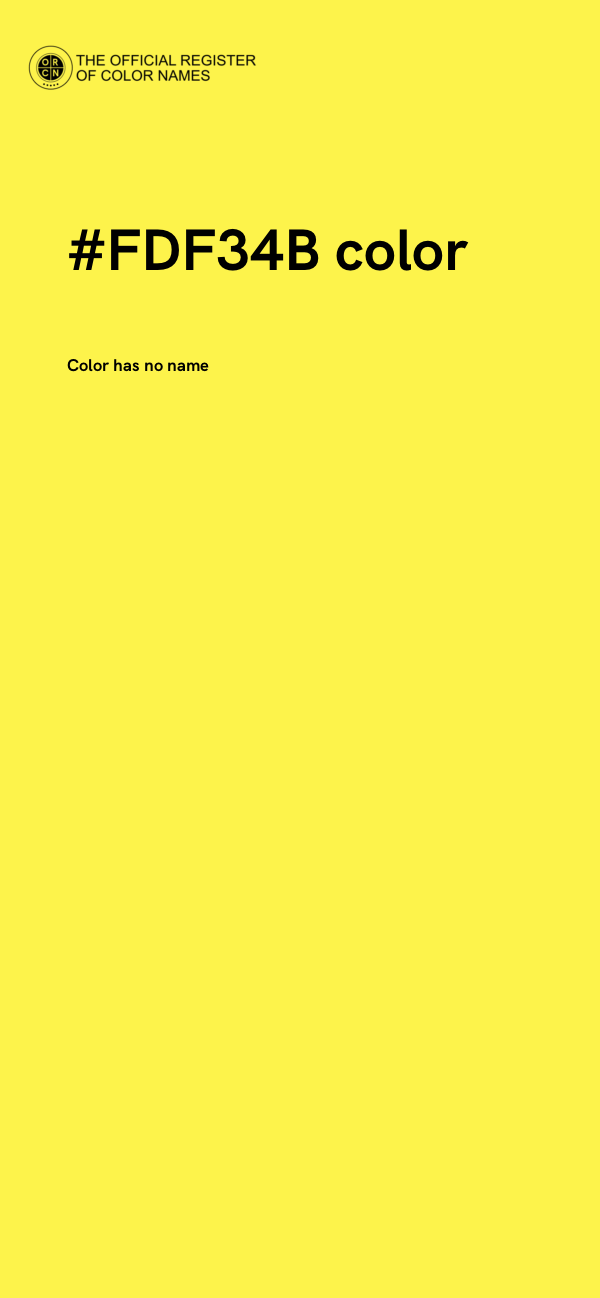 #FDF34B color image