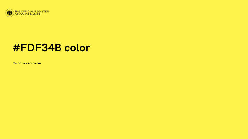 #FDF34B color image