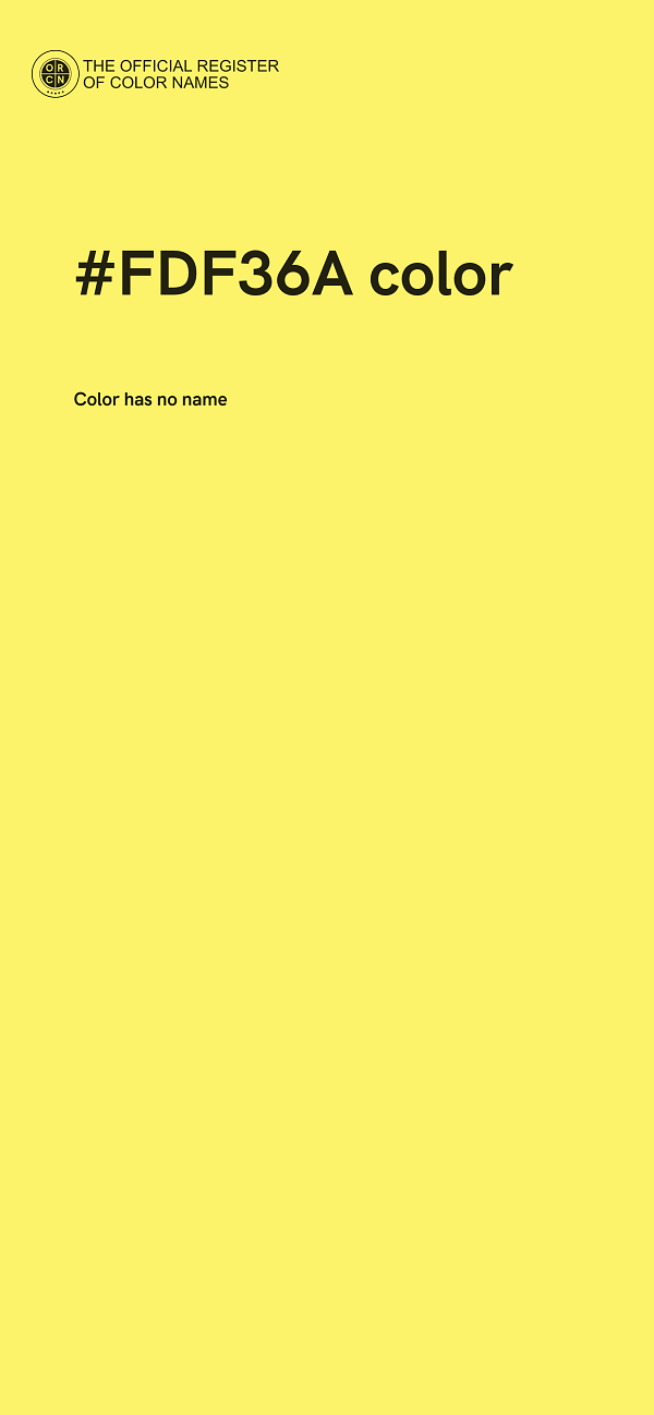 #FDF36A color image
