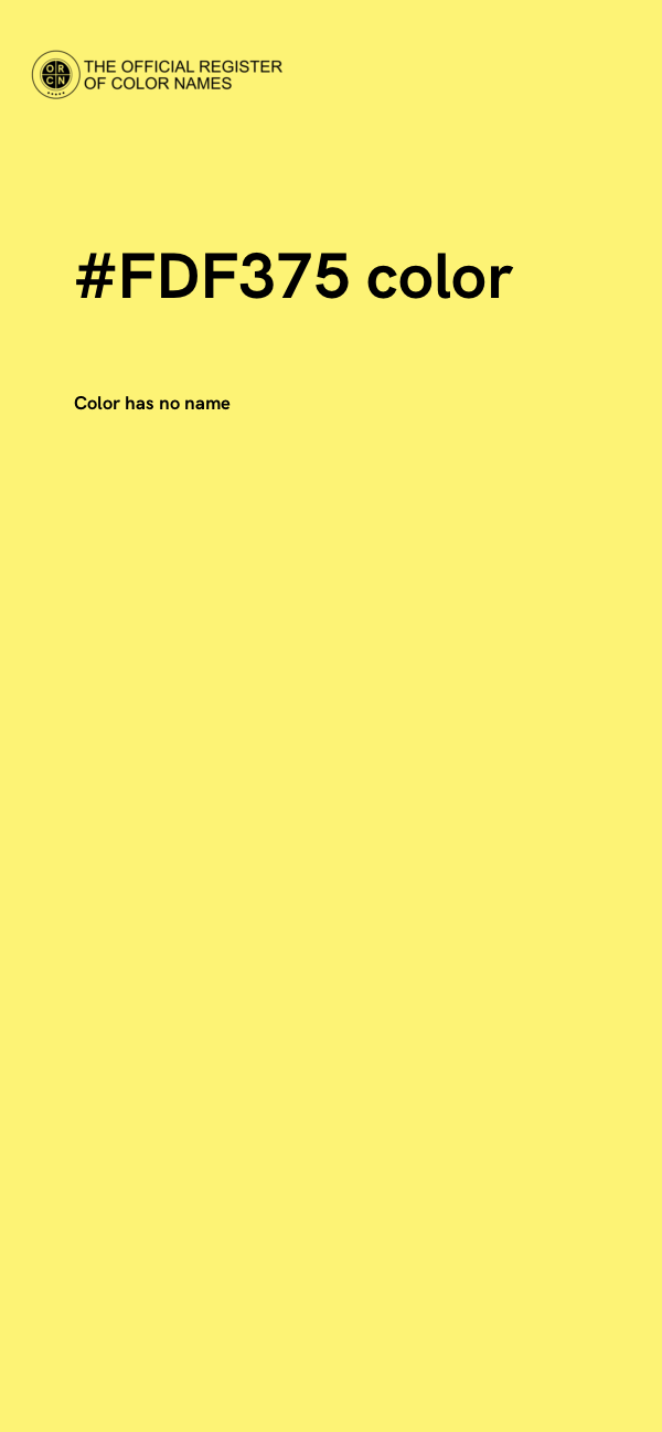 #FDF375 color image