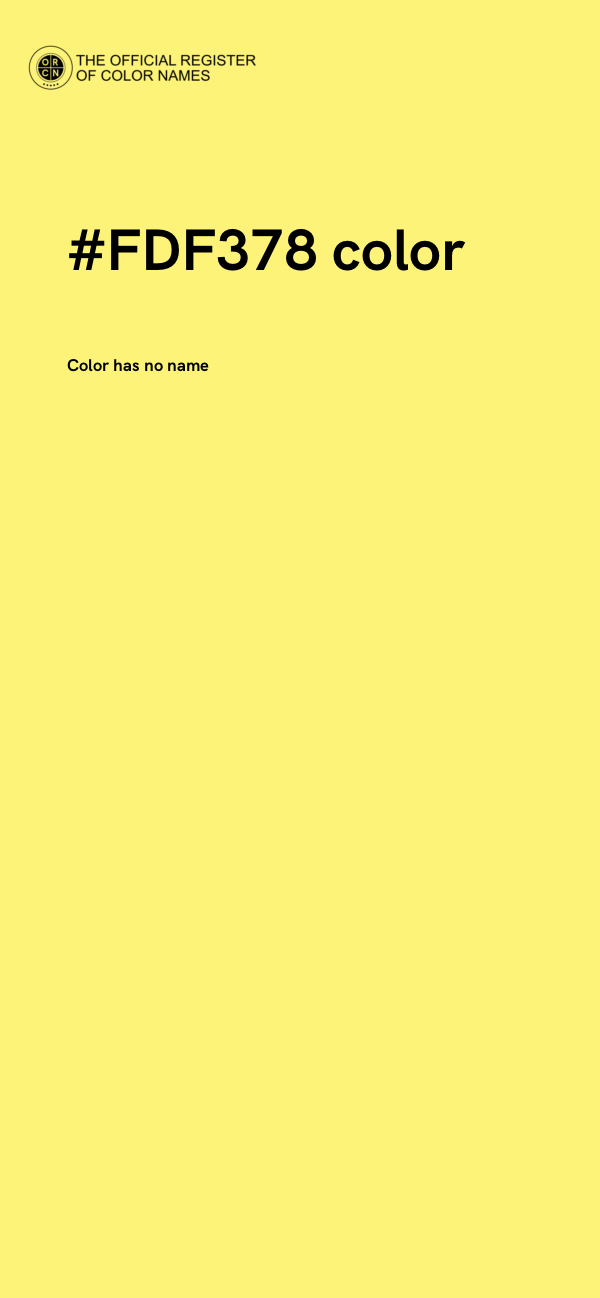 #FDF378 color image