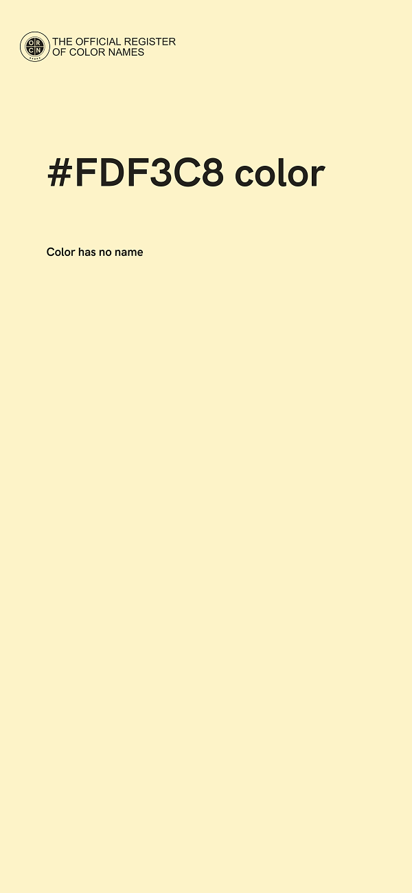 #FDF3C8 color image