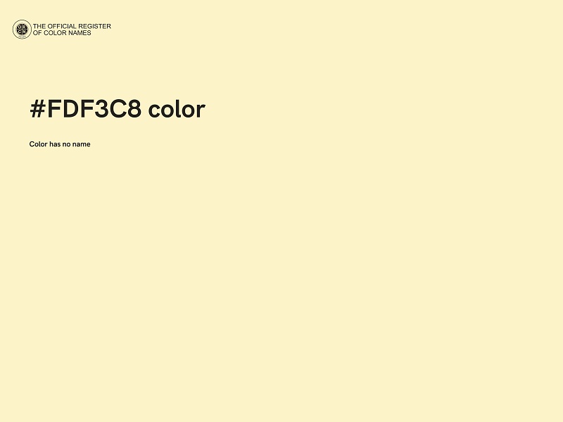 #FDF3C8 color image