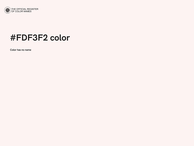 #FDF3F2 color image