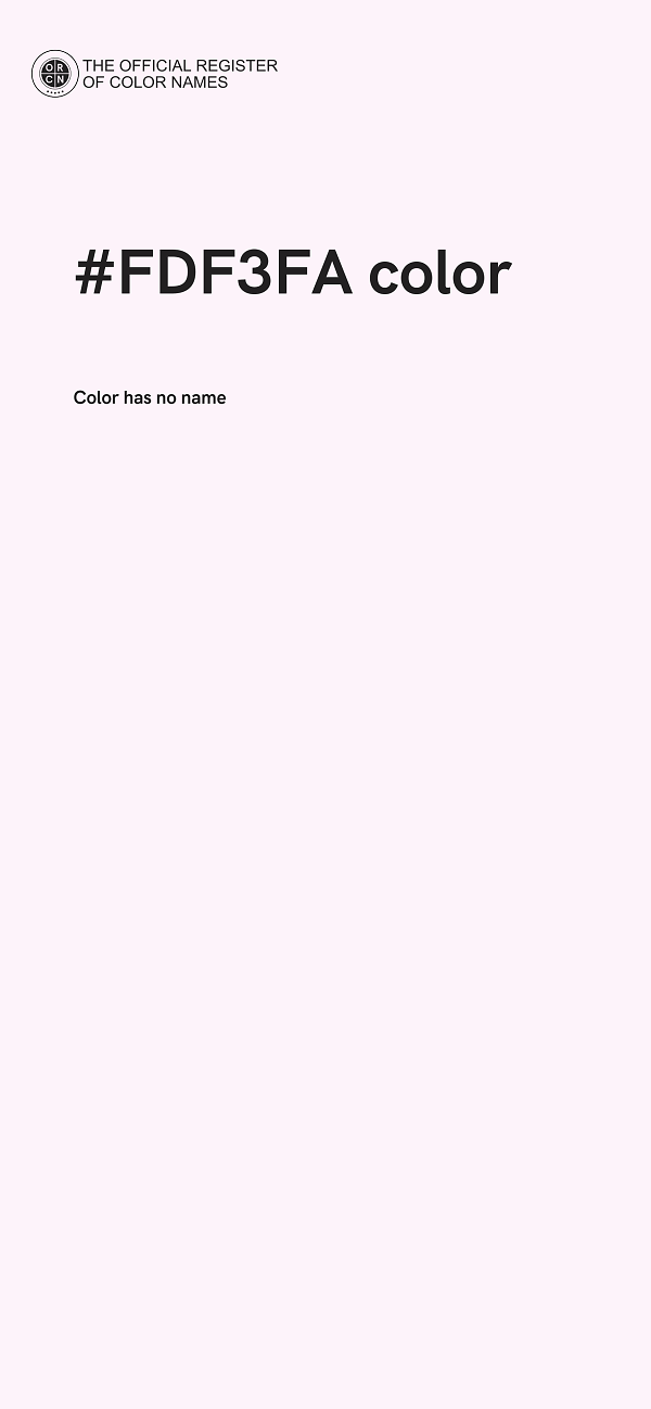 #FDF3FA color image