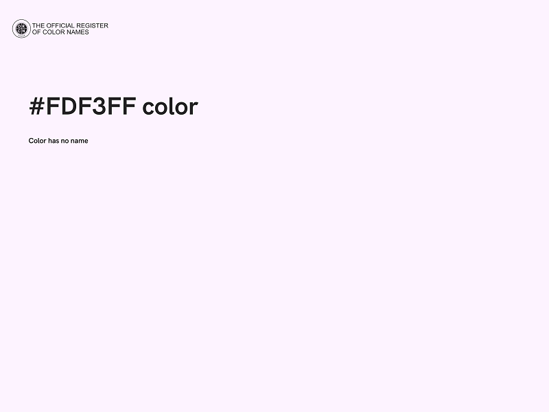 #FDF3FF color image