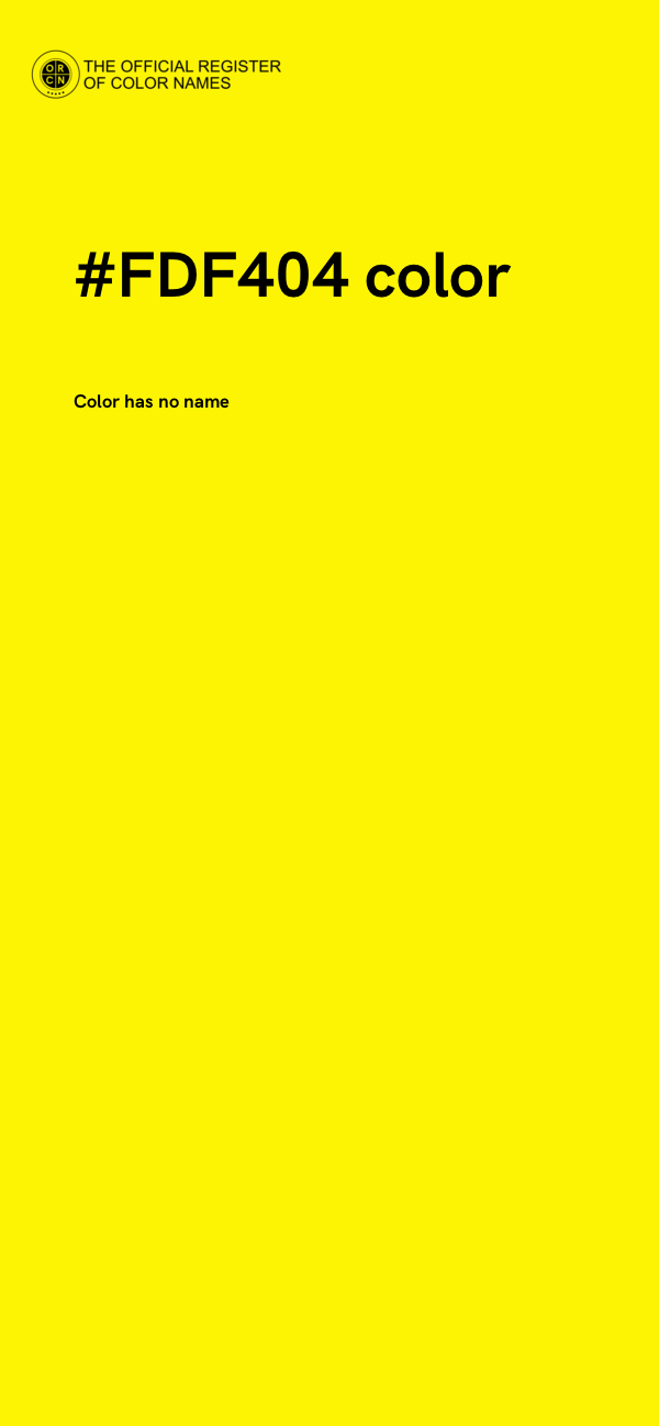 #FDF404 color image