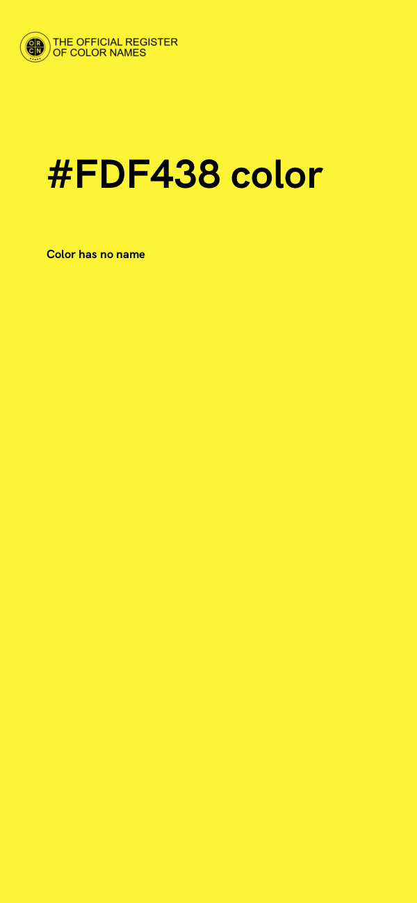 #FDF438 color image